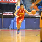 Kobe Canoy takes hand on the ball to set the play for the Staglets.
